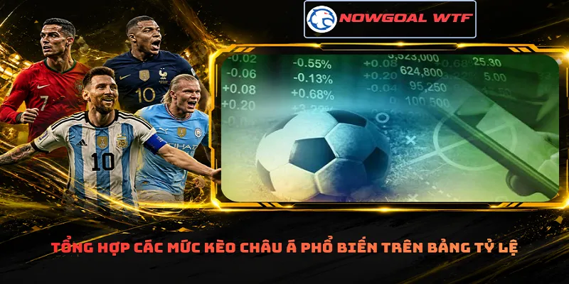 Tổng hợp các mức kèo châu Á phổ biến trên bảng tỷ lệ